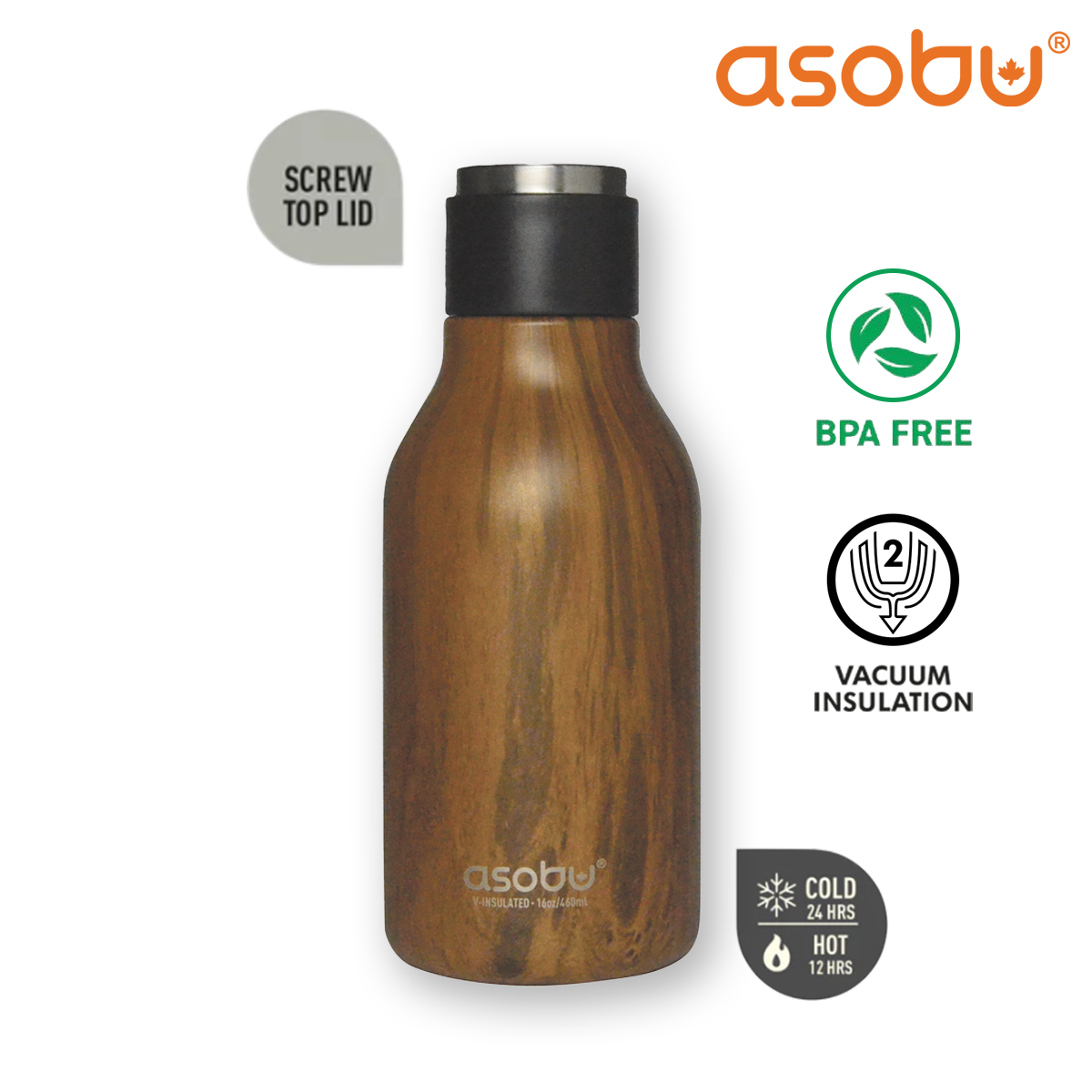 Asobu Puramic™ Urban Insulated Water Bottle