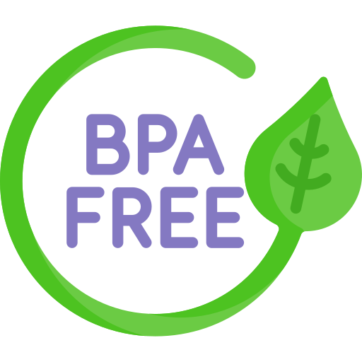 BPA free logo with green leaf and text on a white background