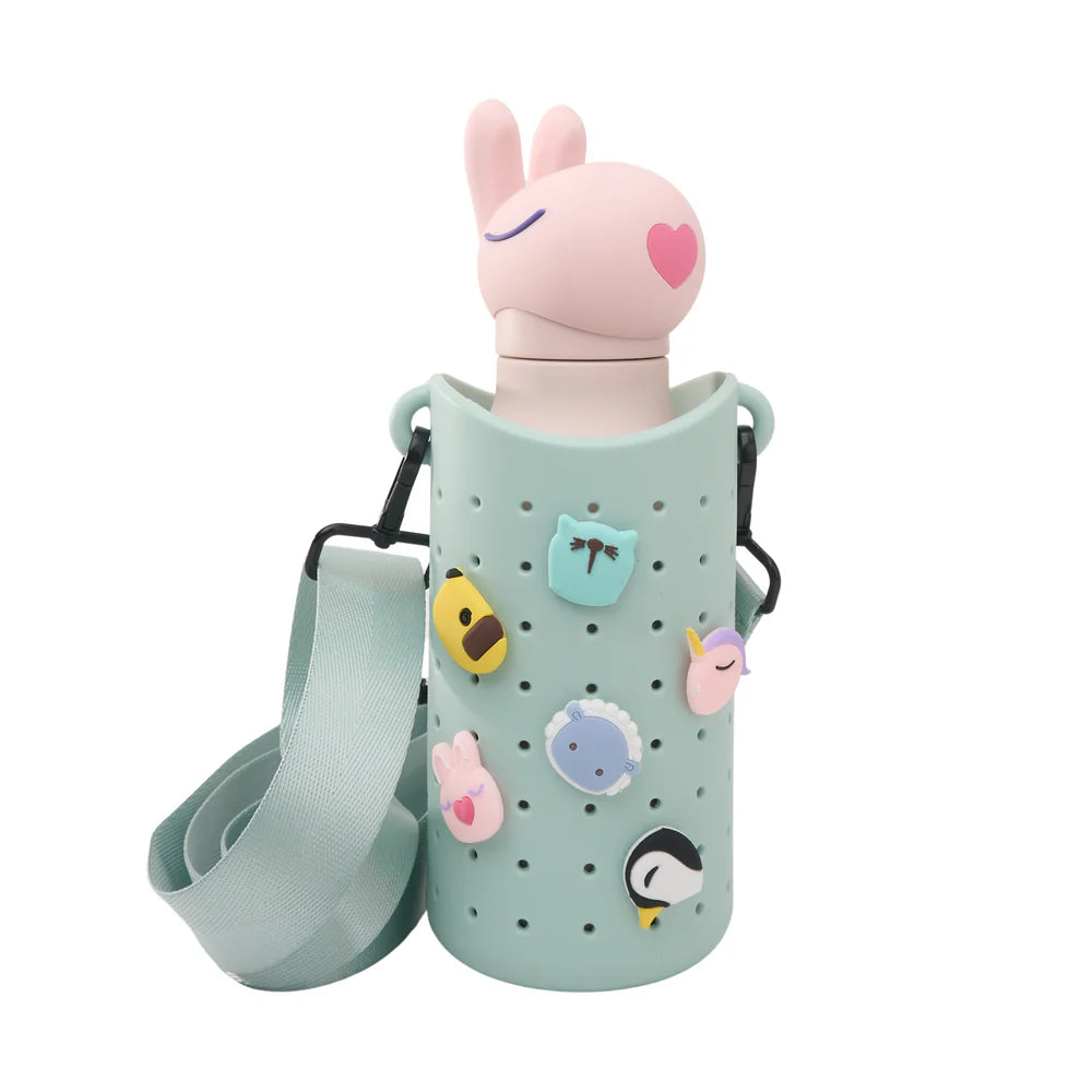 Asobu Bestie Sling green character bottle carrier with 5 charms Singapore